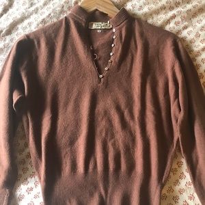 Vintage 60s  Bonwit Teller - Ballantyne Cashmere Sweater - Scotland - Sz Small